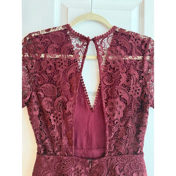 WAYF Women’s Lace Minidress in Burgundy size Small - Picture 11 of 11